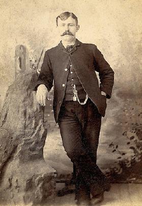 The photographer was S. H. Ray from Strathroy Ontario. His studio was on Frank Street. This gentleman was probably from the Strathroy area. The photo was probably taken in the late 1800's.