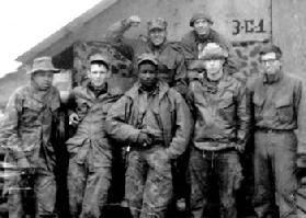 "Harbor Queen" (3-C-1) patrol members. 1968. (Top row, L-R): Al Moore, Jerry Beasley. (Bottom row): Unk, Fred Ostrom, Robert Jenkins, Larry Harrod, Randy Rhoads.