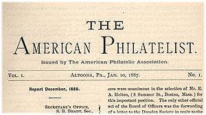 Image result for American Philatelist first issue