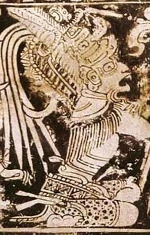 The Tortuguero monument connects the end of the 13th b'ak'tun with the appearance of Bolon Yokte' K'uh, shown here on the Vase of Seven Gods.
