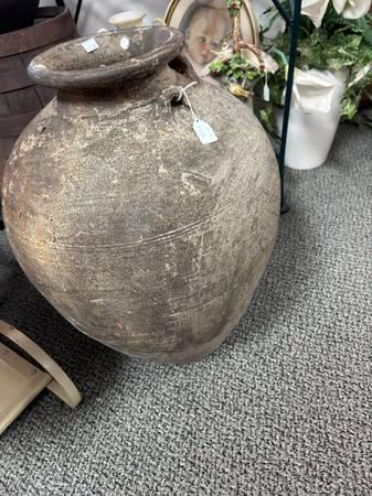 West Saint Paul Antiques - LARGE TERRACOTTA CLAY JUG