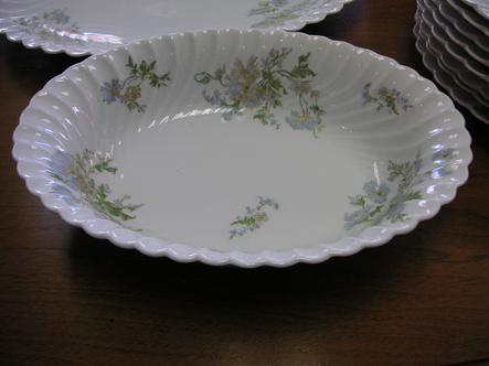 Haviland Limoges Margaux 10 3/4" Oval Serving Bowl
