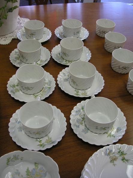 Haviland Limoges Margaux (13) Coffee Cups & (8) Saucers