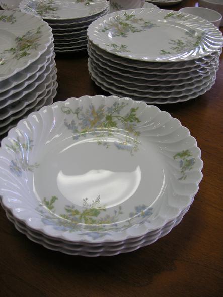 Haviland Limoges Margaux (4)- 7 1/2" Soup Bowls