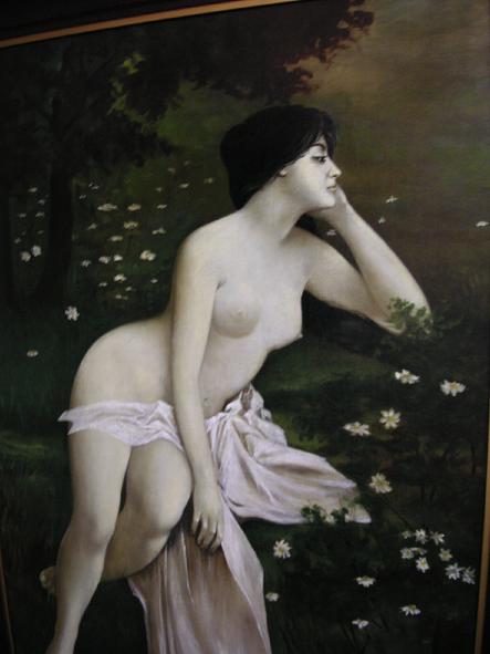 Portrait of a Nude Lady by Henry Carling