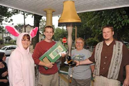 Lee Stanton is presented with his Major Award for being the 100,000th visitor.