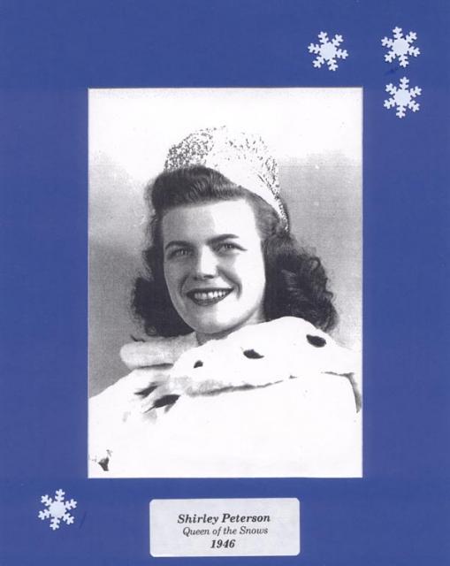 Click Here for Shirley (Peterson) Graiziger 1946 Winter Carnival Queen of the snows web page...