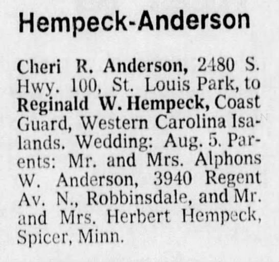 Clipping from Star Tribune May 21st, 1972