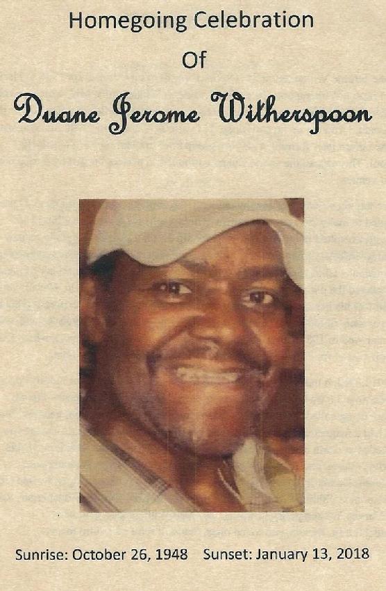 Duane Witherspoon Class of '66