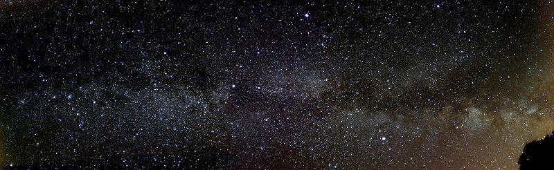 The Milky Way near Cygnus showing the lane of the Dark Rift, which the Maya called the Xibalba be or "Black Road"