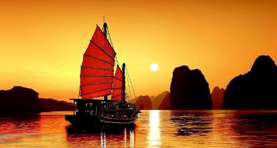 Ha Long Bay, Vietnam Sunset